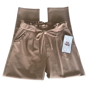 NWT Mia Rose Pull On Stretch Taupe Pants Juniors Sz M